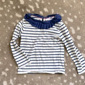 Striped frill collar top size 3-4Y
